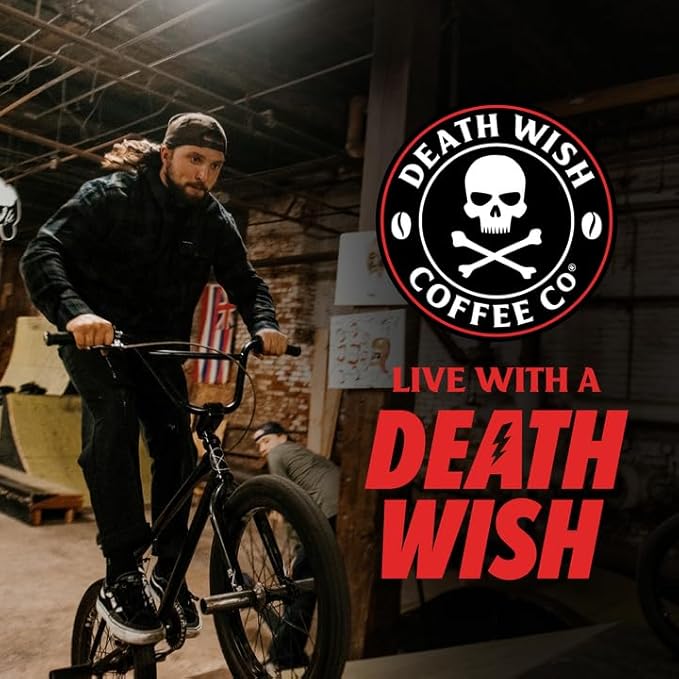 Death Wish Coffee - Light Roast Whole Bean Coffee, Organic and Fair Trade (2 pack)