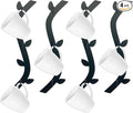 Ecqizer Coffee Mug Wall Rack - Metal Cup Holder Tree for Bar Decor - 4pcs Black Mounted Rack
