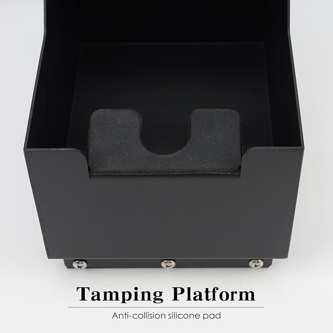 Espresso Knock Box, Stainless Steel Coffee Bag Container, With Steel Bracket And Noise Reducing Rubber Ring (Rectangle L-No base)
