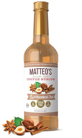 Matteo's Hazelnut Chai Syrup for Coffee, Lattes, Cappuccinos & Desserts – Sugar-Free Sweetener for Beverages, Keto Friendly, Zero Calories, Indulgent Flavor, Non-Alcoholic, 33.8oz (1pk)