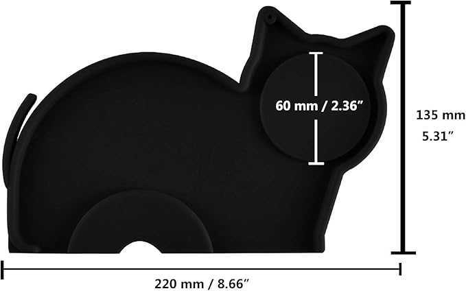 Coffee Tamper Mat Silicone Corner Tamping Mat (Coffee Cat)