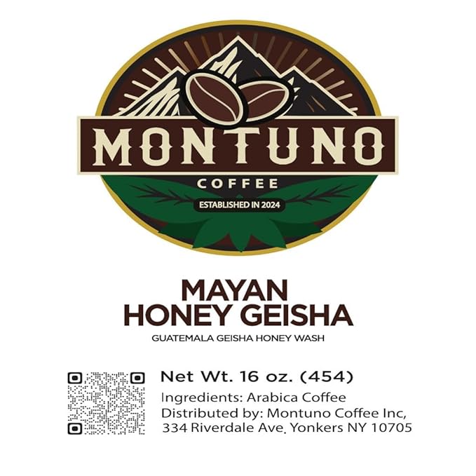 Mayan Honey Geisha Coffee, Single Origin Guatemala, High Altitude 4000ft, Wine-Like Profile, French Press (Coarse), 1 Lb