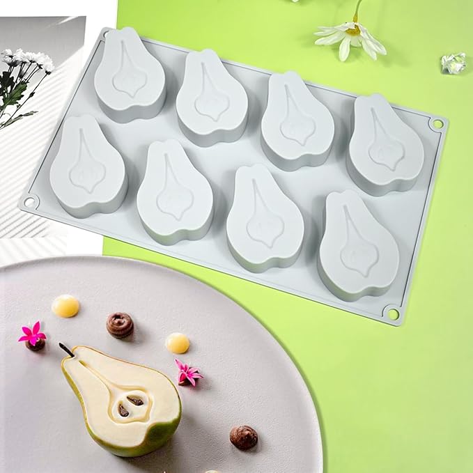 mostsom Pear Shape Silicone Mold 3D Cake Moulds Mousse For Ice Creams Chocolate Pastry Bakeware Dessert Art Pan Cake Mold (H_ Pear)