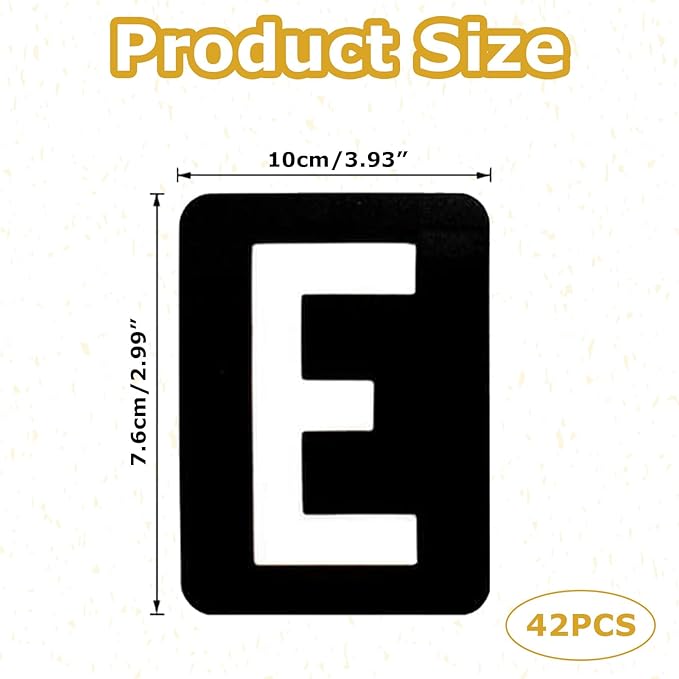 42 Pcs 3 Inch Letter Stencils,for Crafts Reusable,Letter Stencils 3 Inch,for Painting,for Painting On Wood, Wall, Fabric, Rock, Sign, DIY Art Projects