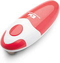 Kitchen Mama Auto Electric Can Opener: Open Your Cans with A Simple Press of Button - Automatic, Hands Free, Smooth Edge, Battery Operated, YES YOU CAN (Red)