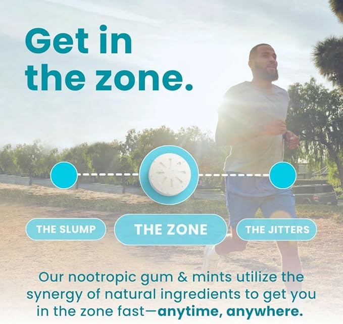 Neuro Energy & Focus Mints - Sugar Free Breath Mints with 80mg Natural Caffeine, B Vitamins & L-Theanine - Vegan Brain Supplement for Exercise, Study & Daily Focus - Peppermint, 90 ct