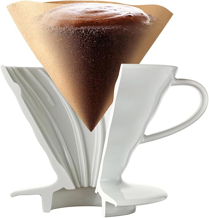 Hario V60 Paper Coffee Filter, Size 02, White, 100ct