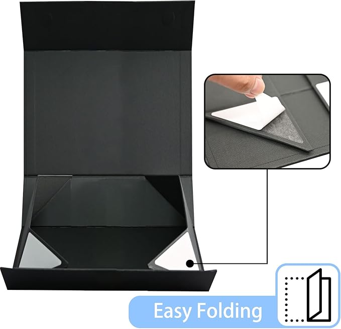 LIFELUM Gift Box 13.5''x10''x4'' Large Black Gifts Boxes with Magnetic Lids Luxury Gift Box for Groomsman Proposal Gifts Contains Card, Ribbon, Filler for Wedding, Christmas,Birthday Gift Packging