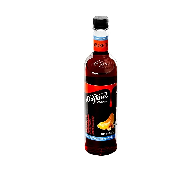 DaVinci Gourmet Sugar-Free Amaretto Syrup, 25.4 Fluid Ounces (Pack of 4)