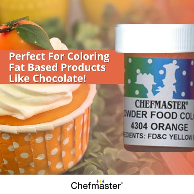 Chefmaster Yellow Dry Powder Candy Color | Vibrant Shades | Chocolate, Macarons, Fondant | Decorating | Professional-Grade Dye | Easy-to-Use | Manufactured in USA | 3 grams