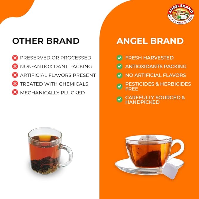 Angel Brand Cerasse Tea Bags Jamaican 24 – Pack of 3 – Authentic Herbal Tea with Bitter Flavor, Inspired by Traditional Caribbean Practices, Perfect for a Soothing and Refreshing Brew.