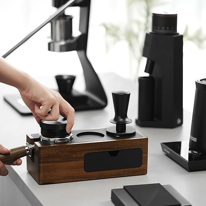 MHW-3BOMBER 51mm Coffee Tamper, Espresso Daul Spring Loaded Tamper with Ripple Base, Coffee Hand Tampers fit 51mm Portafilter, Self Leveling Espresso Machine Tampers for Barista,T5999-OS