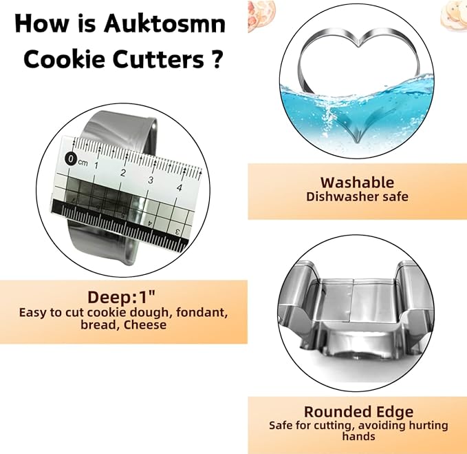 Halloween Cookie Cutter Set-4 Piece-2.5 Inch-Diswasher Safe-Mini Halloween Cookie Cutter Shape for Baking