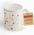 Maison d' Hermine Coffee Mug with Handles Fine Bone China Mugs Pack of One Tea Cups for Hot Beverages Cappuccino Latte Home Restaurant Office Perfect for Gift (Colmar - Green, 12 Ounce)