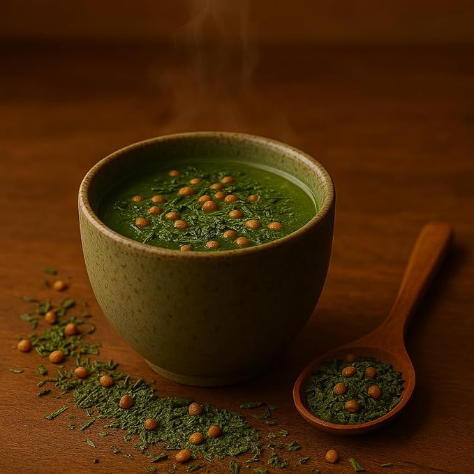 One With Tea – Organic Genmaicha with Matcha – Japanese Green Tea Blend with Roasted Brown Rice & Vibrant Matcha – Nutty, Umami-Rich & Smooth – Loose Leaf – USDA Certified Organic