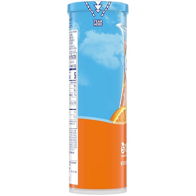 Crystal Light Classic Orange with Vitamin C & Calcium Drink Mix (20 Pitcher Packets, 4 Canisters of 5)