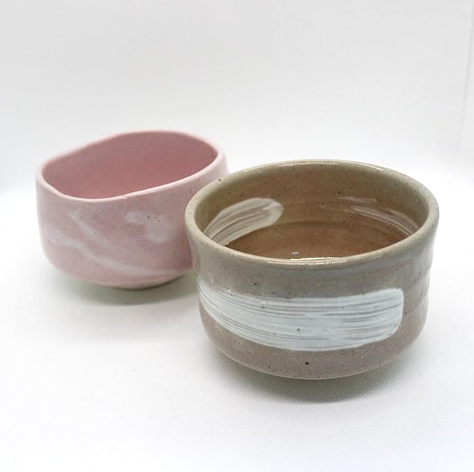 Japanese Traditional Handcrafted Mino Matcha Chawan Tea Bowl Cup Ceremony Tableware Pottery (Kohiki Ipponbiki)