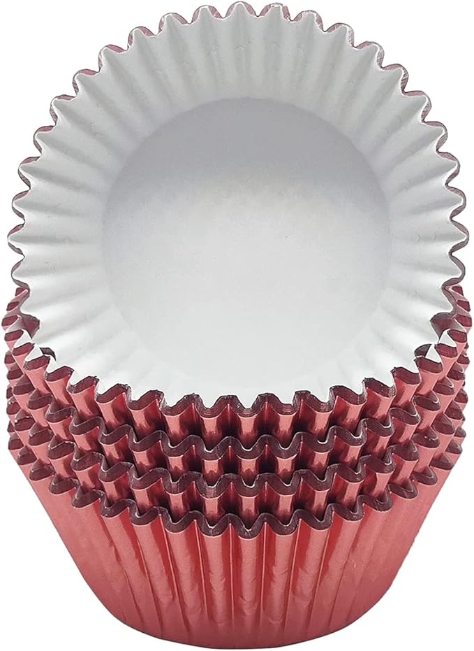 Standard Rose Gold Foil Cupcake Liners Muffin Baking Cups for Party and More, 100-Count