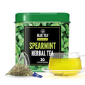 BLUE TEA - Spearmint Tea - 30 Count - Pyramid Plant Based Tea Bag | PCOS RELIEF | Balances Hormones - Support Digestion | Refreshing Cool Minty Flavour - Herbal Tea - Leaf Based - Caffeine free | Ziplock Pouch