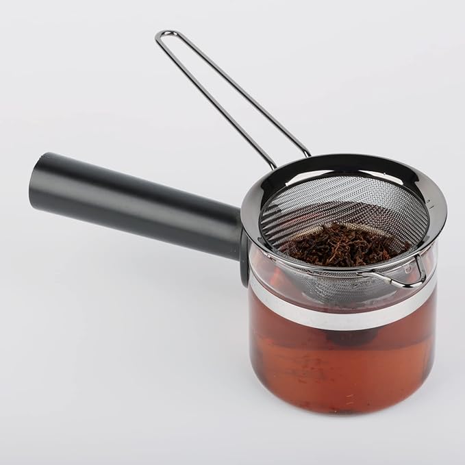 2 Pack Stainless Steel Small Food Strainer, Fine Mesh Sieve with Long Handle, Cocktail Strainer For Cocktails, Tea Herbs, Coffee & Drinks, Rust Proof & Great as Tea Strainer, 3.5inch
