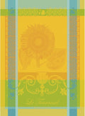 Garnier Thiebaut Le Tournesol Soleil (The Yellow Sunflower) French Kitchen Towel 22"x30", Cotton, Jacquard