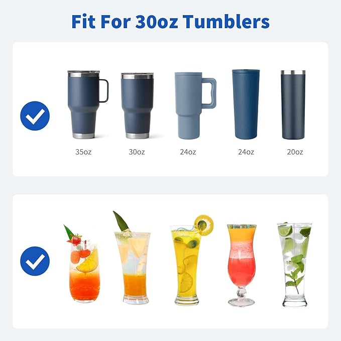 30 oz Straw for YETI Tumbler, Metal Straight Straws Reusable with Silicone Tip for Simple Modern 24 oz Tumbler and 32oz Glass Tumbler, Cleaning Brush, 1 Portable Bag