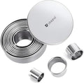 12-Piece 304 Stainless Steel Biscuit Cutter Set - Round Cookie Cutters for Baking (1/2/3/4/5 Inch) with Storage Box, Dough Pastry Cake Circle Cutting Ring Molds, Non-Rust & Dishwasher Safe