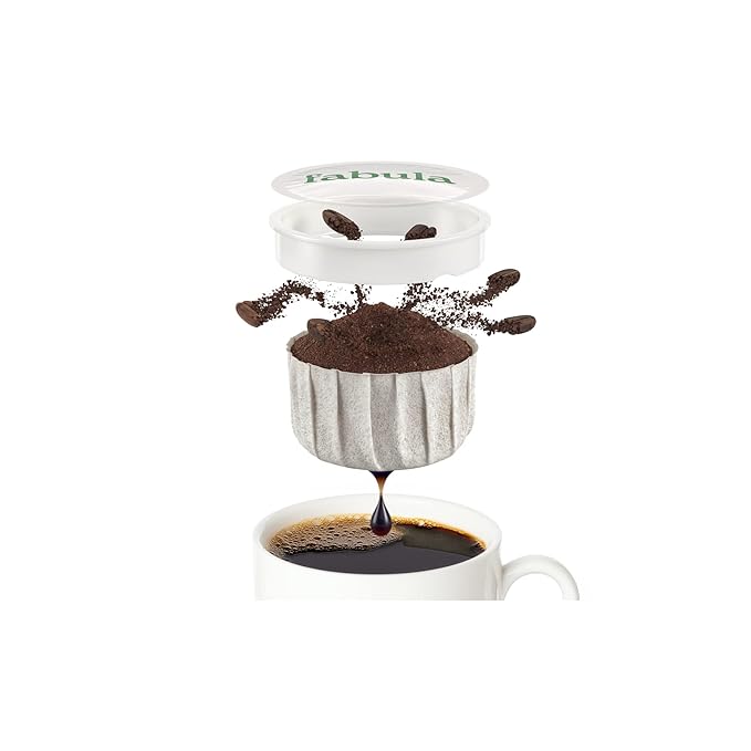Fabula Coffee Pods Dark Roast - Low Acid - Single Origin - Mold Free - Non-GMO - Fair Trade - Kcup Compatible with Keurig & Keurig 2 Machines - 24 Count