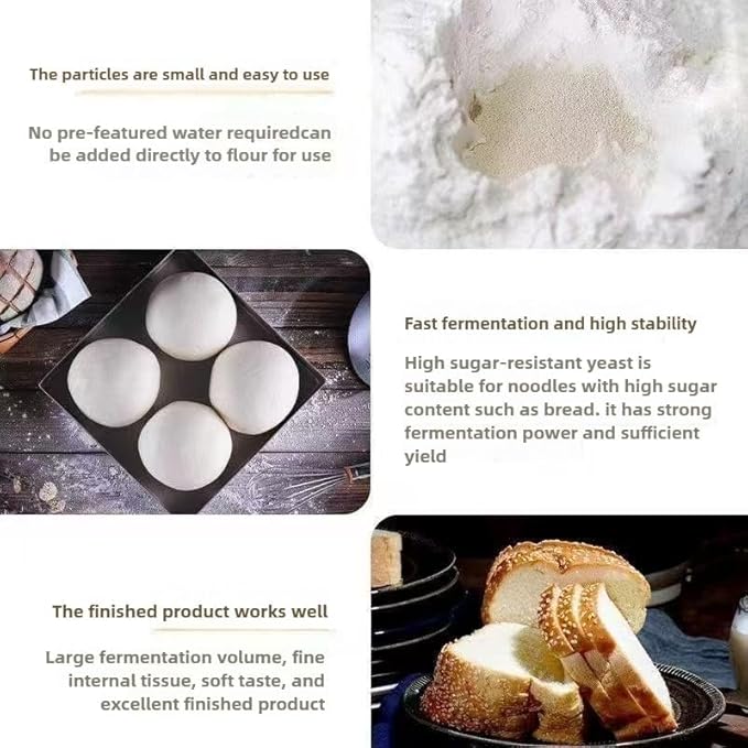 Instant active dry yeast, yeast powder fermentation powder household small package dry yeast, Mantou, steamed stuffed buns, bread and flour, (5g * 5 bags) 0.88oz即发活性干酵母馒头包子面包发面宝