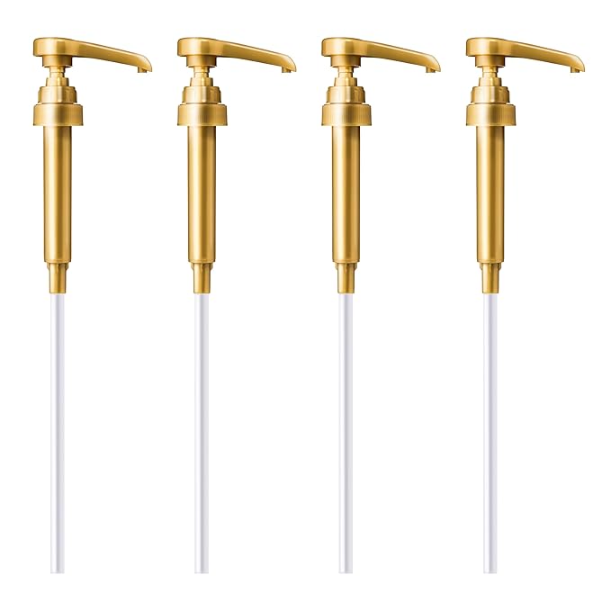 NEW Café Le Rou Variety 25.4oz Vanilla, French Vanilla, Caramel, Hazelnut (Variety, 4-pack) *Includes 4 Coffee Syrup Dispensers for Coffee, Tea and Espresso