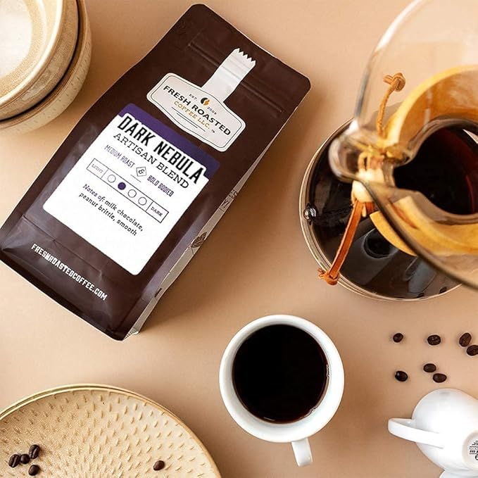Fresh Roasted Coffee, Dark Nebula, 2 lb (32 oz), Medium Roast, Kosher, Ground