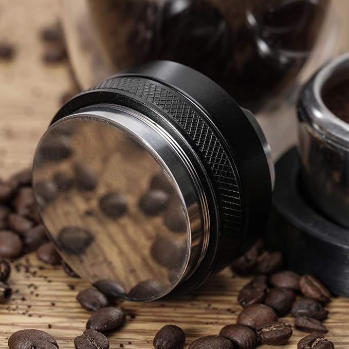 53mm Coffee Distributor and Tamper, Dual Head Coffee Leveler Compatible with Breville 54mm Portafilter, Adjustable Depth- Professional Espresso Hand Tampers