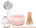 Pink Matcha Whisk Set, 6 Pcs Matcha Kit Includes Pink Matcha Bowl with Spout, Macha Whisk & Holder, Tea Scoop, Stainless Sifter, Cat Scoop Rest, Unique Macha Gifts for Women, Friend, Birthday