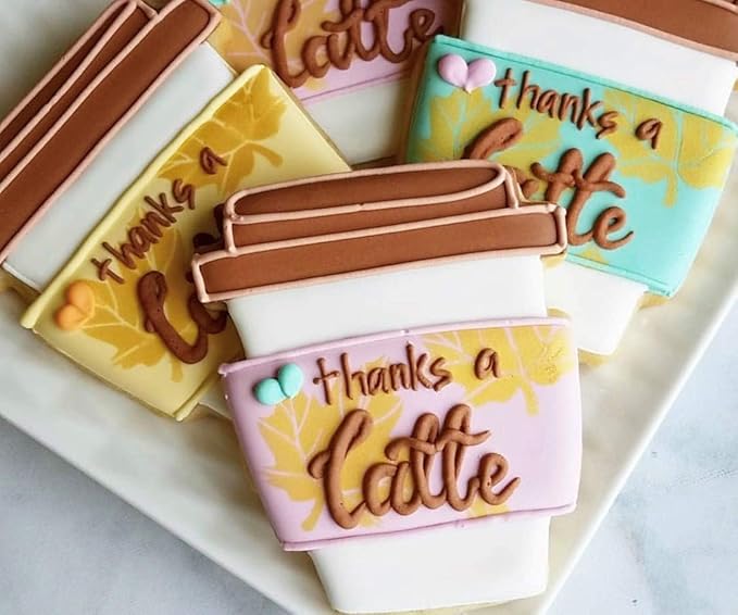 Ann Clark Cookie Cutters Fall Pumpkin Spice Cookie Cutters 3-Pc Set Made in the USA, Pumpkin, Harvest Truck with Pumpkin, Latte Cup