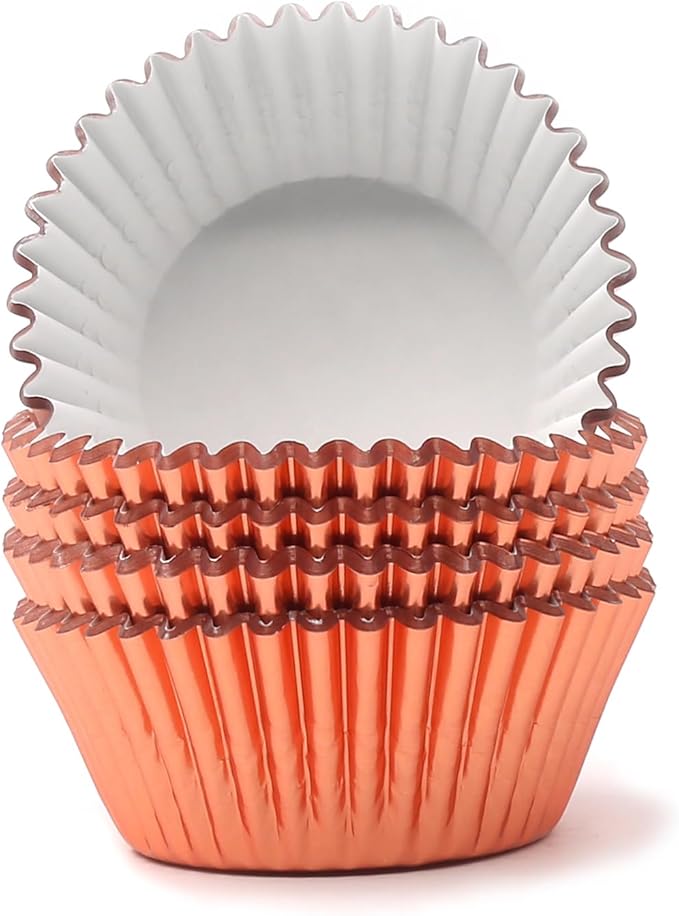 Standard Champagne Gold Foil Cupcake Liners Muffin Baking Cups for Party and More, 100-Count