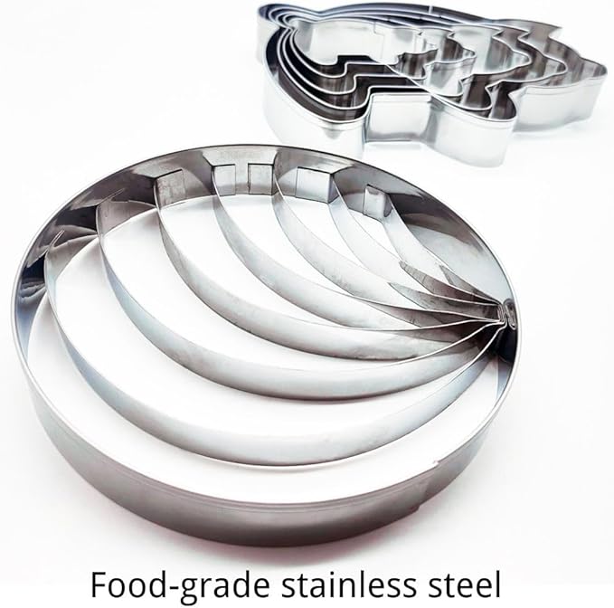 Doczen Concha Cutter & Pig Cookie Cutter Set for Mexican Cookbook Fans - Create Authentic Pan Dulce & Pastries to Pair with Mexicano Hot Chocolate - Cortadores para Conchas y Marranitos