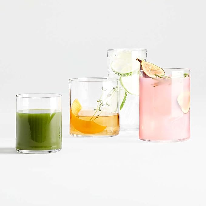 Luigi Bormioli Top Class 11.75 oz Highball Glasses, Set of 6 - Italian Tall Drinking Glasses for Cocktails, Water, Juice - Durable Lead-Free Crystal Drinkware with Reinforced Rims, Modern Glassware
