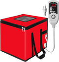 Bread Proofing Box Heated, Foldable Dough Proofer Temperature/Timer Control Sourdough Warmer for Making Bread, Pizza,Yogurt, Natto and Handmade Soap Red, 10.6 * 10.6 * 10.6inch
