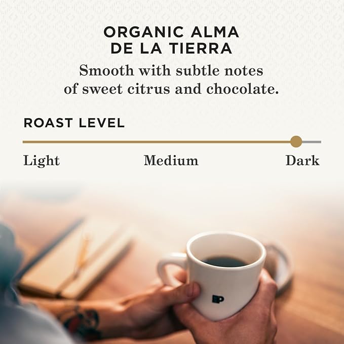 Peet's Coffee, USDA Organic Dark Roast Keurig K-Cup Pods - Alma de la Tierra 60 Count (6 Boxes of 10 K-Cup Pods)