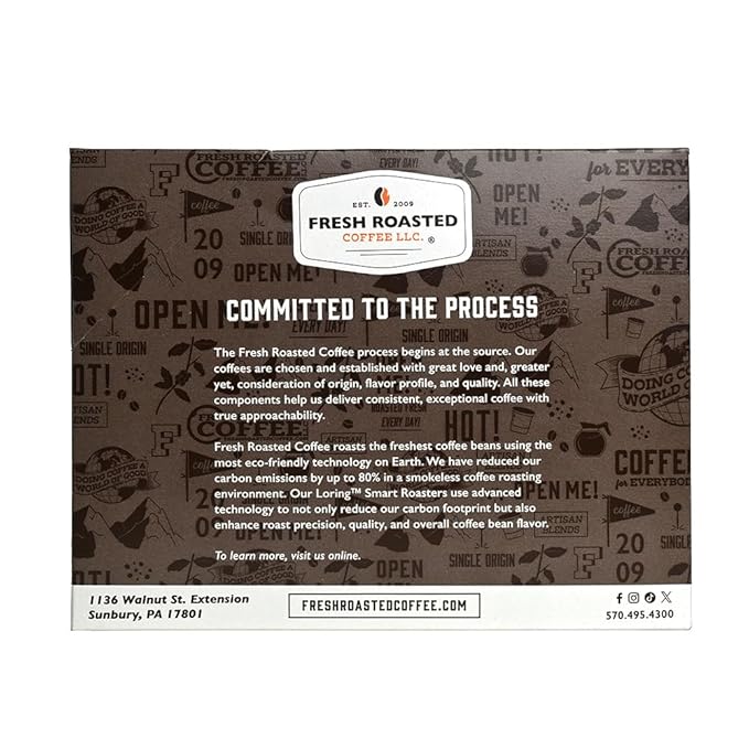 Fresh Roasted Coffee, Ethiopian Yirgacheffe Kochere, Medium Roast, 24 Pods for K Cup Brewers