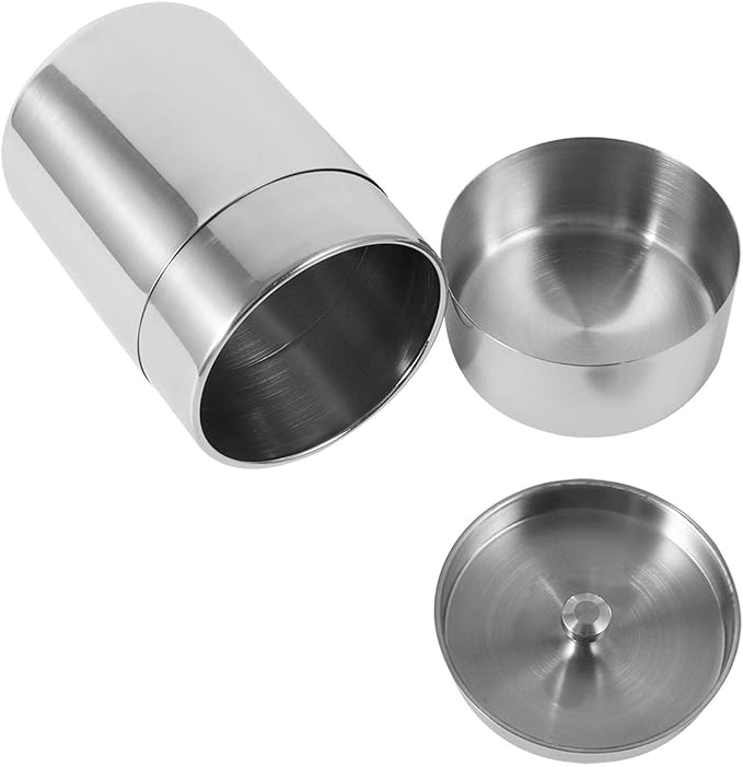 Tea Canister, Stainless Steel Tea Tins, Textured Tea/Coffee/Sugar Canisters, Canister Home Kitchen Canisters for Tea Coffee Sugar Storage(s)