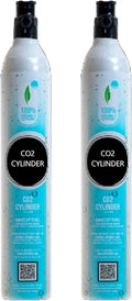 FIZZIT 60L Threaded CO2 2 Pack Canister Refill, Compatible with All Threaded 'Screw-In' Soda Makers Including Soda Machines