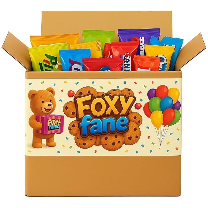 Foxy Fane 120-Count Holiday Gift Box - 120 Healthy Snacks & Treats - Perfect Variety Pack for Easter - Great for Family, Friends & Office