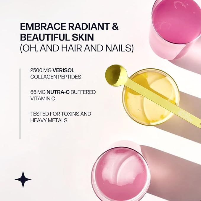 Sparkle Wellness VERISOL Bioactive Hydrolyzed Collagen Peptides | Collagen Powder Supplement with Vitamin C for Skin, Hair & Nail Health | Skin Boost (Mixed Berry) [50-Serves]