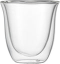 Restaurantware-Forma Professional 2.7 Ounce Double Wall Shot Glasses, 12 Insulated Espresso Cups - Dishwashable, Reusable, Clear Glass Coffee Cups, Freezable, For Hot Or Cold Beverages