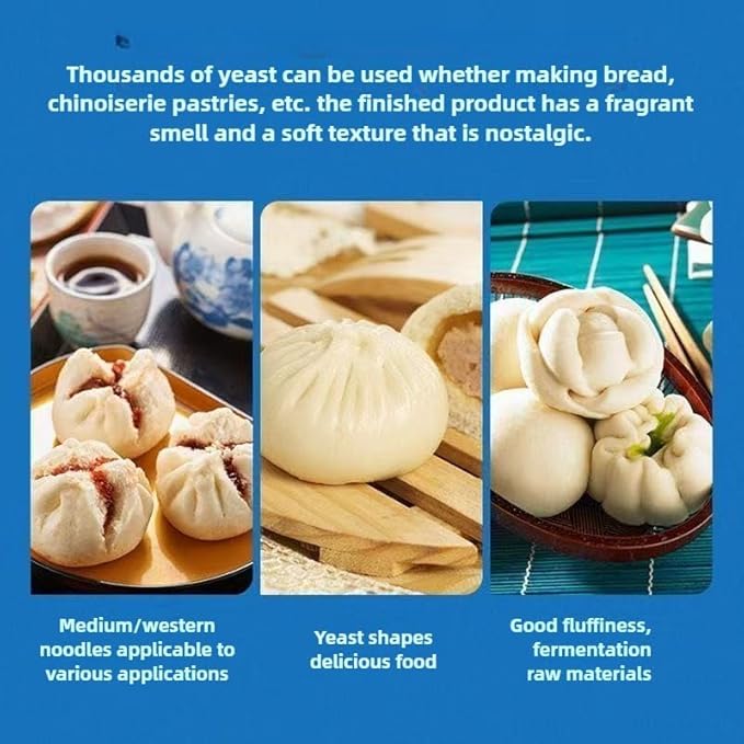 Instant active dry yeast, yeast powder fermentation powder household small package dry yeast, Mantou, steamed stuffed buns, bread and flour, (5g * 5 bags) 0.88oz即发活性干酵母馒头包子面包发面宝