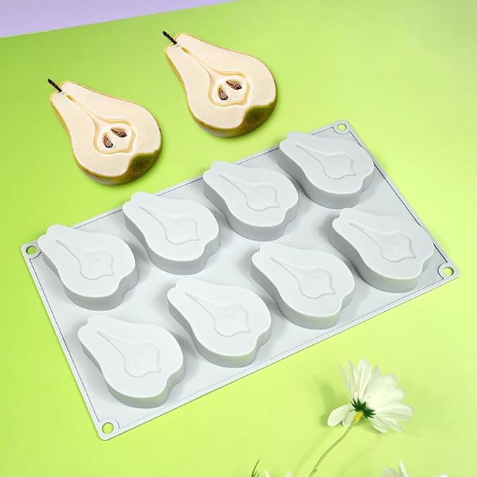mostsom Pear Shape Silicone Mold 3D Cake Moulds Mousse For Ice Creams Chocolate Pastry Bakeware Dessert Art Pan Cake Mold (H_ Pear)