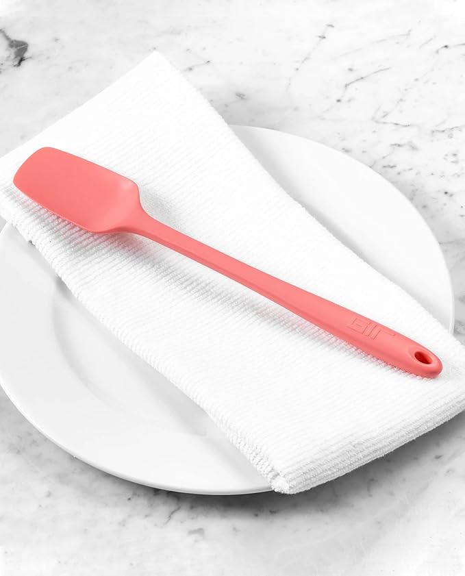GIR: Get It Right Seamless Silicone Spoonula Spatula - 8-Inch Mini Red - Heat-Resistant up to 425°F - Flexible Edge Scraper for Jars & Bowls - Dishwasher Safe - Silicone Spatula for Cooking