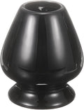 HARFINGTON Ceramic Chasen Stand 70mm Matcha Whisk Holder Teas Set Whisks Stand Traditional Matcha Tea Chasen Holder Tea Set Accessories for Tea Tasting, Black