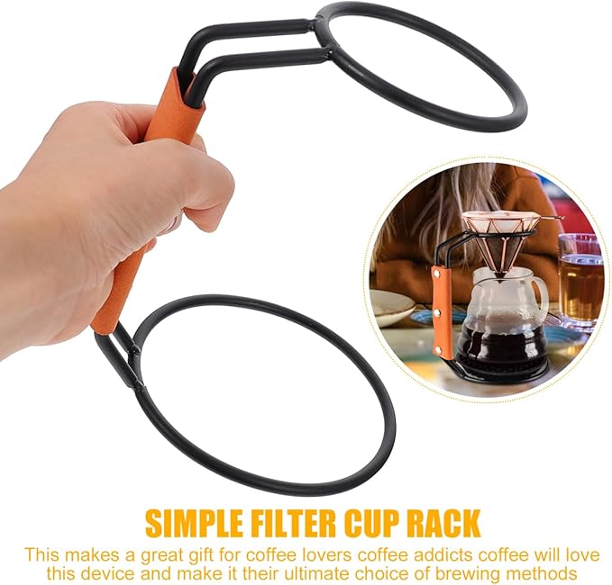 Mikikit 1pc Shelf Coffee Filter Rack Hand Coffee Filter Holder Funnel Hand Coffee Supply Filter Cup Rack Coffee Filter Cup Stand Coffee Accessory Juice Dripper